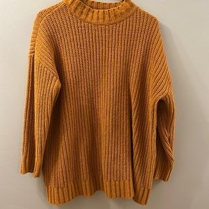 Arizona Burnt Orange Polyester cable knit sweater